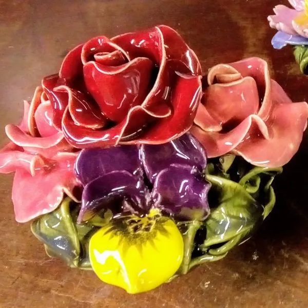 multi coloured Ceramic Flowers